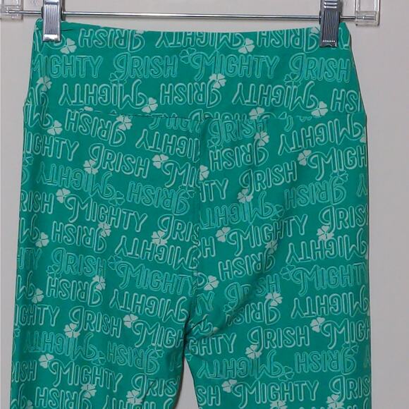 LuLaRoe Leggings in Mighty Irish Print Shamrock St Patrick's Day – One Size - Picture 5 of 8